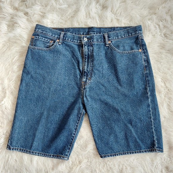 Levi's 505 Men's Blue Denim Flat Front Shorts Size W40 - Picture 3 of 10